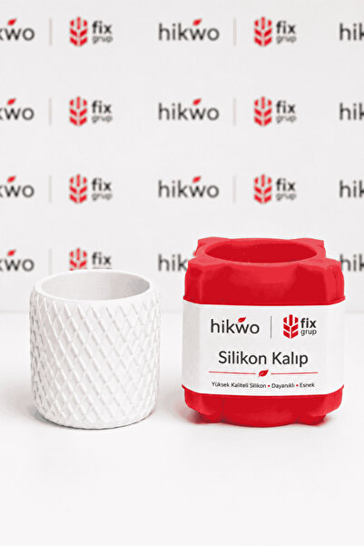 Hikwo Petek Desen Mumluk ve Kalemlik - Saksı Kalıbı - Taş Tozu Kalıbı G634634