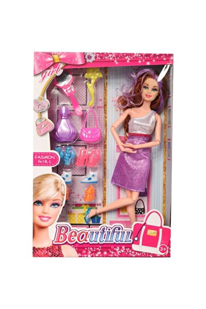 Goliat Set cadou: Păpușă cu accesorii - Geantă, Pantofi, Oglindă