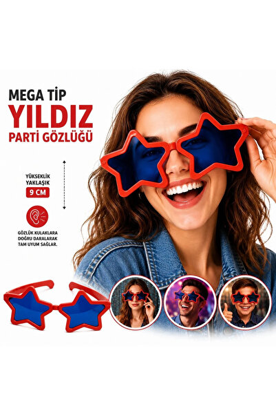 magicool Mega Tip Star Party Glasses Red Color