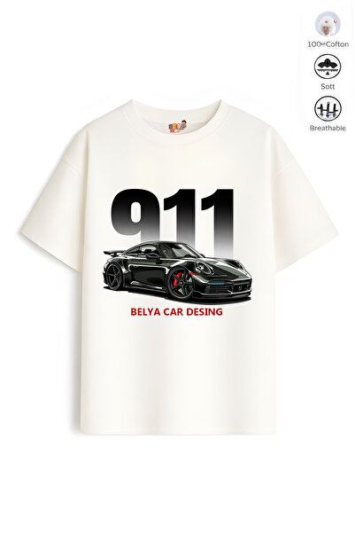 Belya Kids Wear تي شيرت للأولاد بتصميم سيارة بيليا كيدز مقاس كبير 55