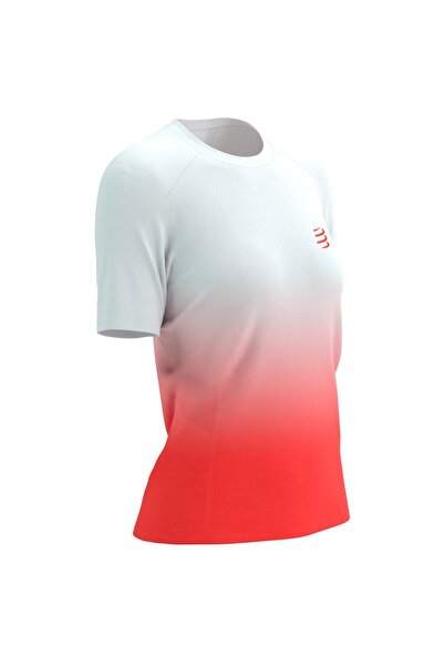 Compressport Tricou de alergare pentru femei Performance FW 2025 - Alb/Roșu - L