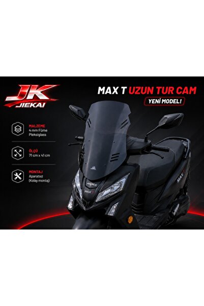 JİEKAİ Arora max T 125-150 uyumlu ön cam FÜME YENİ MODEL – N-MAX 2015-2020 UY...