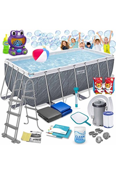 BESTWAY Piscină de grădină cu cadru 412 x 201 x 122 cm 17-în-1 56722