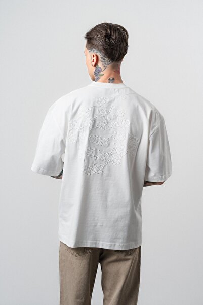 Respire Tricou supradimensionat Route Ecru