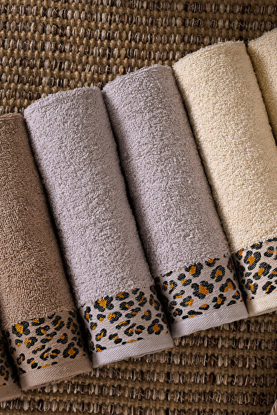 Zühre Home 6-Piece Leopard Patterned 30X50 cm Kitchen - Hand Towel Set |   10...
