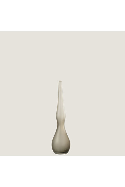 Chakra Set de vaze din sticlă curbată gri 14 cm natural