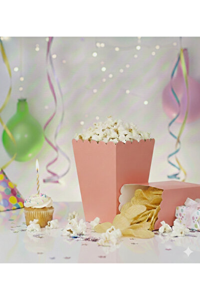 luvissi shelves Pop Corn Salmon Makaron (Pop Corn Box) 8 Pieces Party, Birthd...