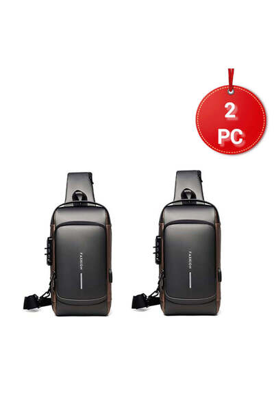 Generic 2-Piece Anti-Theft Sling Bag Set – Water-Resistant Sports Crossbody B...