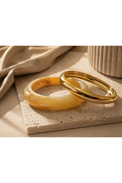 SOLÉORA COAST Gold Kelepçe 2’li Bileklik Seti