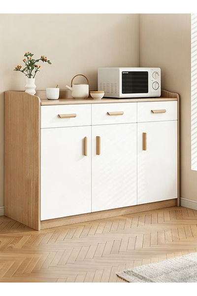 TAPIT Storage Cabinet Kitchen Pantry Storage Cabinet Cupboard 120*36*80cm Sid...