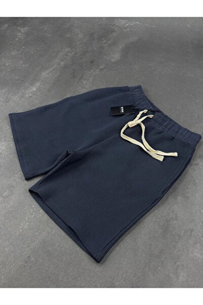 Waffle Kumaş Oversize Şort