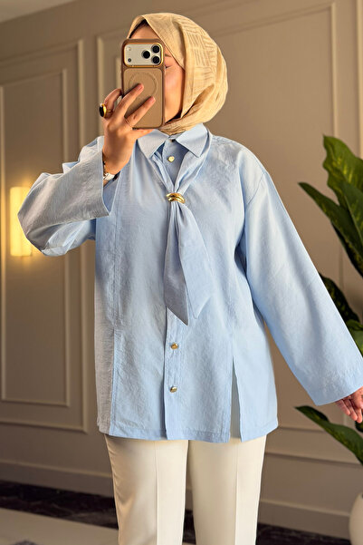 Suede Style 6463 - Cămașă de damă elegantă și confortabilă, din țesătură de p...