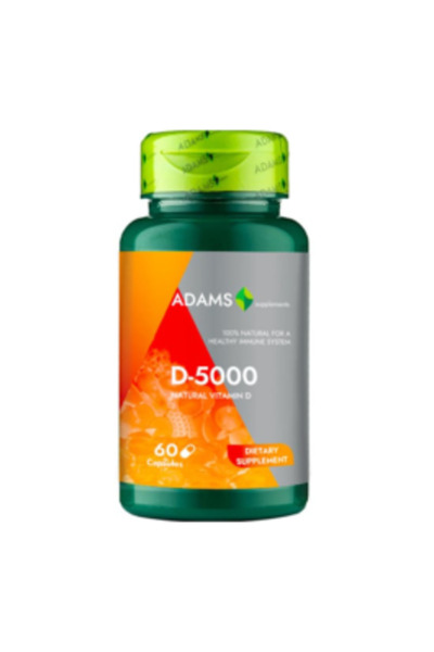 Adams Vision Vitamina D-5000, 60 capsule, Adams