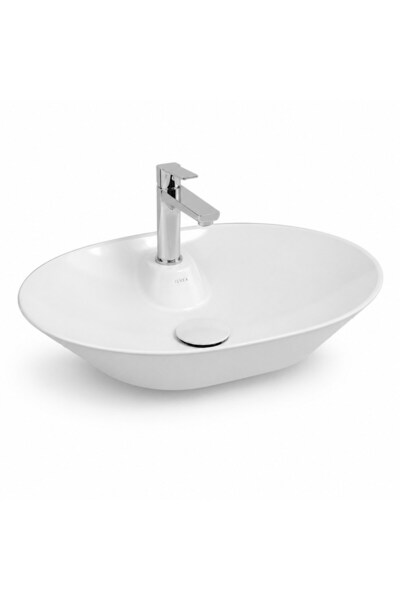 İsvea Sistema Y Tezgah Üstü Çanak Lavabo 60 cm, Batarya Delikli Beyaz | 10SY5...