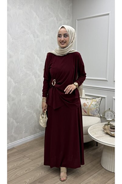 NİLNUR MODA مجموعة تنورة ساندي مع تفاصيل إكسسوارات ذهبية من نيو سيزون بيري