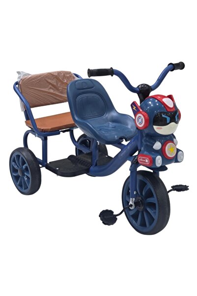 Leno Kids Dual-Seat Robot Tricycle With Back Passenger Seat, Non-Slip Pedals ...