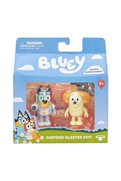 bluey Set de joaca cu 2 figurine, Bluey, Surprise Blaster Suit, si Chucky