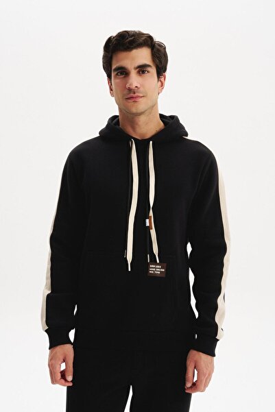 Arma Ar-Ma Men's Hooded Sweatshirt Without Print with Kangaroo Pocket Knitted...
