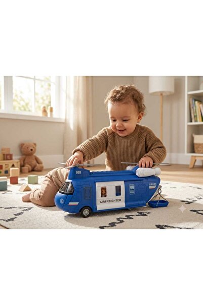 BLUE BIRD طائرة هليكوبتر إنقاذ بمحركين دوارين AR009 للعب الأطفال