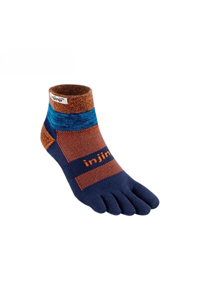 injinji TRAIL MIDWEIGHT MINI CREW COOLMAX - S - أزرق داكن