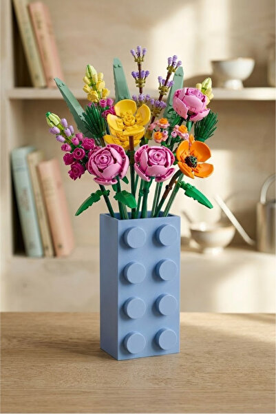 Deep Sweet Lego Flower Compatible Brick Brick Design Decorative Vase