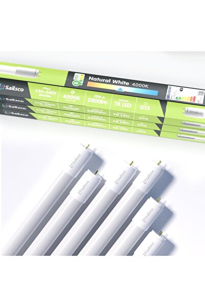 OEM Tuburi LED T8 15W 2800LM 4000K Alb Neutru Set 6 Bucăți Alb