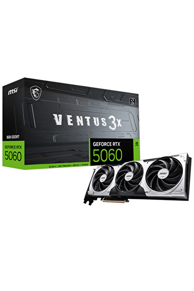 MSI GeForce RTX 5060 8G VENTUS 3X GDDR7 DLSS 4 128 Bit Ekran Karti