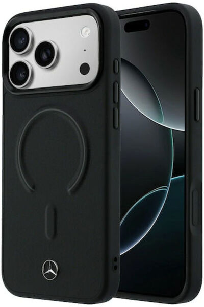 MERCEDES Δερμάτινη 3D Θήκη Magsafe για iPhone 17 Pro Max Μαύρη