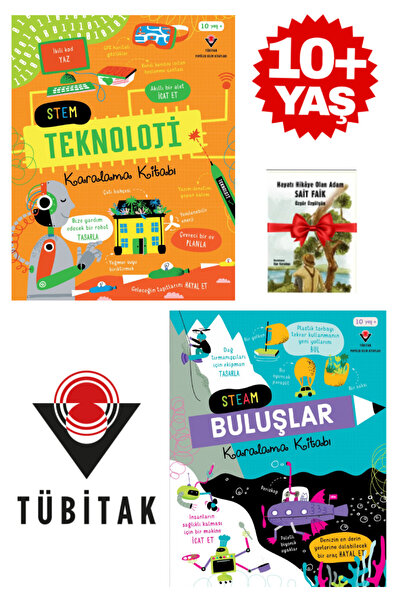 Tübitak Yayınları STEM Teknoloji Karalama Kitabı+STEAM Buluşlar Karalama Kitabı