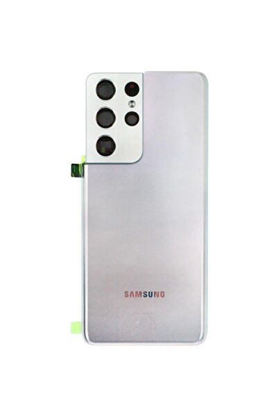 Yedcom Samsung Uyumlu S21 ULTRA Beyaz Uyumlu Kamera Camlı Arka Pil Kapağı Bat...