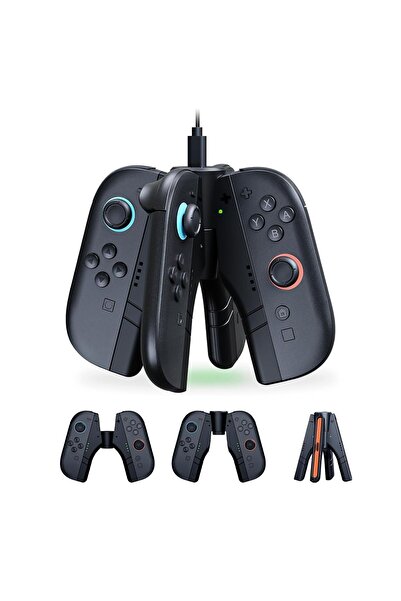 OEM Suport de încărcare pentru Nintendo Switch 4-în-1 cu LED, încărcător staț...