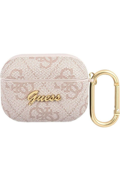 Guess Θήκη Συλλογής Script Metal Πλαστική με Γάντζο σε ροζ χρώμα για Apple Ai...