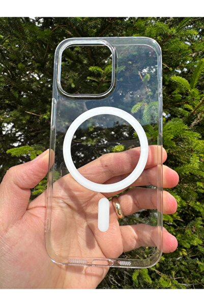 Deppo Trend iPhone 13 Pro Uyumlu Kılıf İnce Sert Sararmaz Magsafe Kamera Kena...