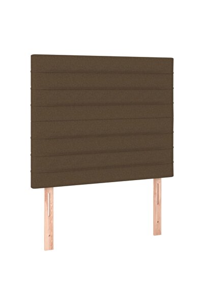 vidaxl Tăblie de pat maro închis 100x5x118/128 cm, material textil