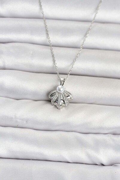 Inure Jewelry 316L Steel Chain Silver Color Sea Shell Model Women's Necklace