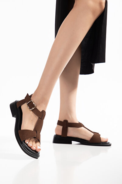 MS SUGAR SHOES Sandale casual pentru femei, cu curea în formă de T și cataramă
