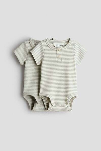 H&M 2-pack Henley bodysuits