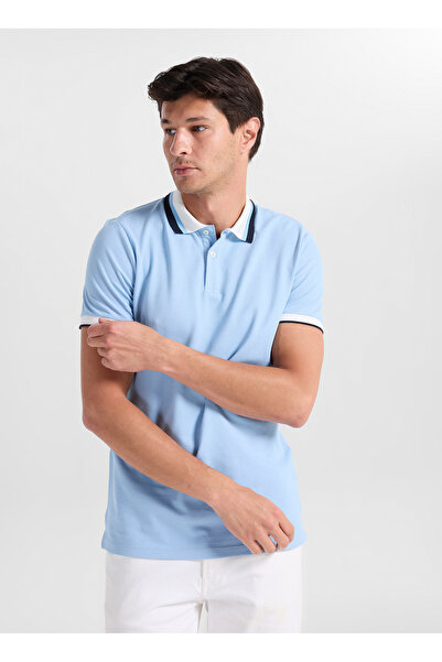 ALTINYILDIZ CLASSICS Mavi Erkek Slim Fit Polo T-Shirt ACE091262034