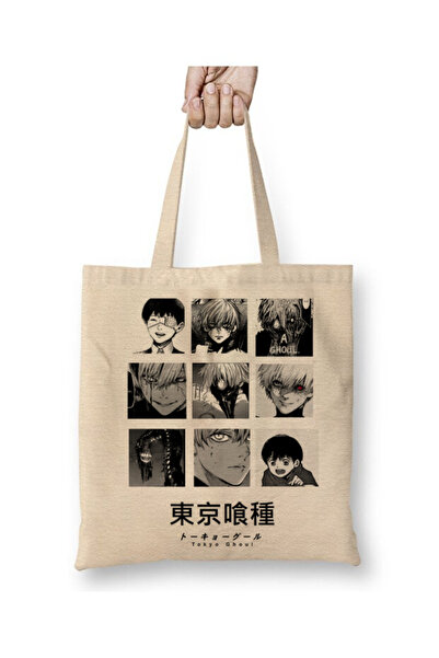 Toyaso Tokyo Ghoul Vintage Anime White Tote Bag Long Handle Shopping Bag Beac...
