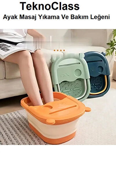 TeknoClass Masaj etkili Katlanır Ayak Bakım Leğeni Pedikür Leğeni Ayak Yıkama...