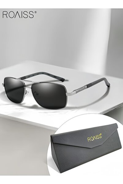 ROAISS Mens Polarized Rectangular Sunglasses UV400 Protection Sun Glasses wit...