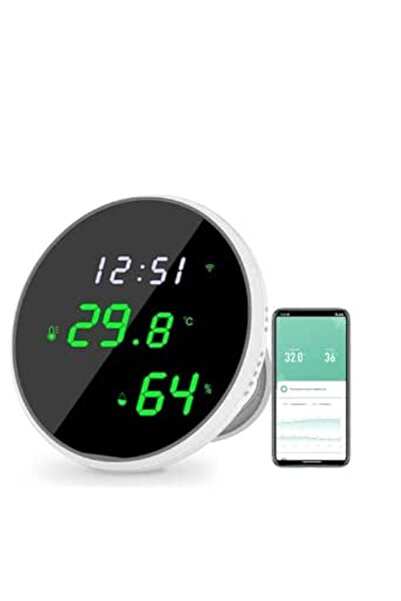 UanTii Tuya WiFi Temperature Humidity Sensor Smart Indoor Hygrometer Thermome...