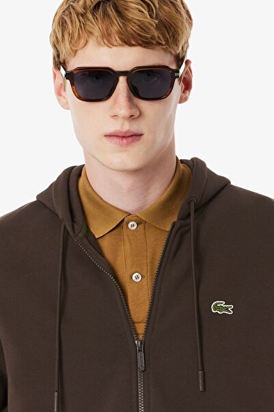 Lacoste سويت شيرت رجالي كلاسيكي بقصة مريحة وسحاب كامل، قابل للتعديل بغطاء رأس...