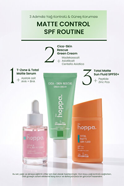 the hoppa. Hoppa Matte Control Kit SPF50+ – Yağ Kontrolü, Gözenek & Parlama K...