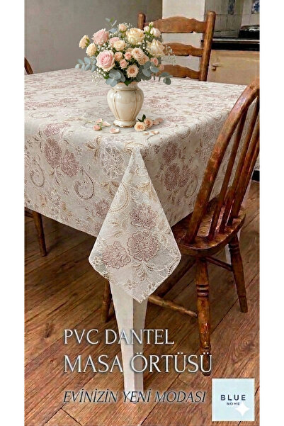 Blue Home Stolnjak PVC čipkasti izgled Lako se čisti Neklizajući Otporan na t...