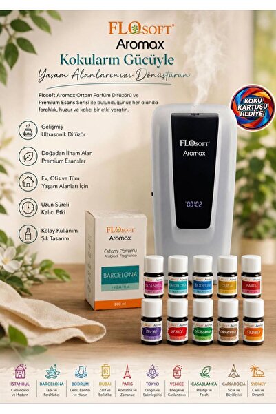 Flosoft KOKU GİDERİCİ VE HAVA TEMİZLEYİCİ AYARLANABİLİR SÜRELİ KOKU KARTUŞ HE...