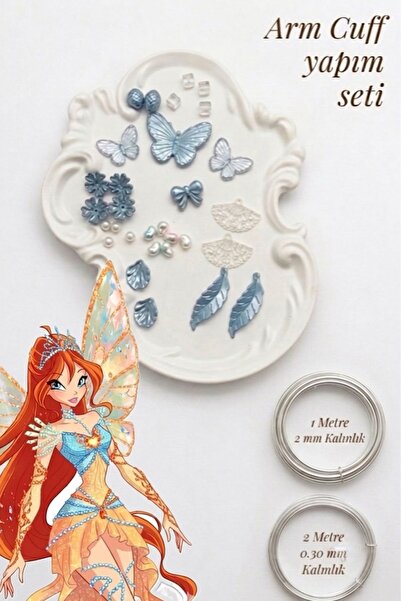 hobi dünyası evim ArmCuff Yapım Seti Winx Serisi İnci Detaylı Arm Cuff 30 Ade...