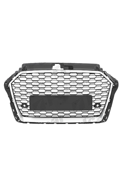 RapidAuto Grila masca fata AUDI A3 (8V), 05.2016-12.2020 model S-Line,Negru s...