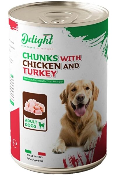 DELIGHT Wet Dog Food with Chicken and Turkey Chunks 415 g