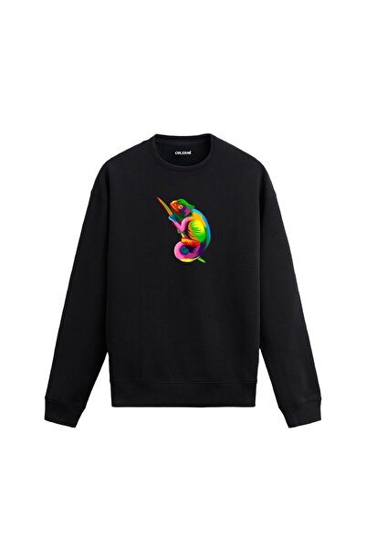 Colermi Colorful Chameleon Printed Sweatshirt